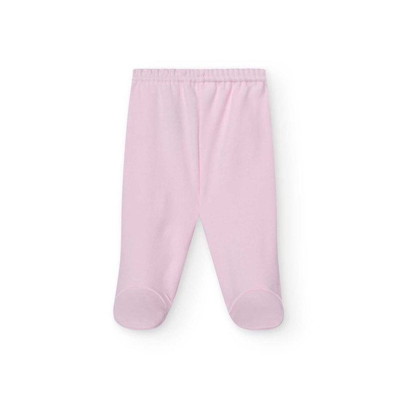 Bukse med fot rosa